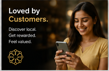 A customer discovering a local offer on her phone